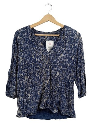 Marc O'Polo Damen Bluse Gr. M Blau Paisley 3/4-Arm Modal