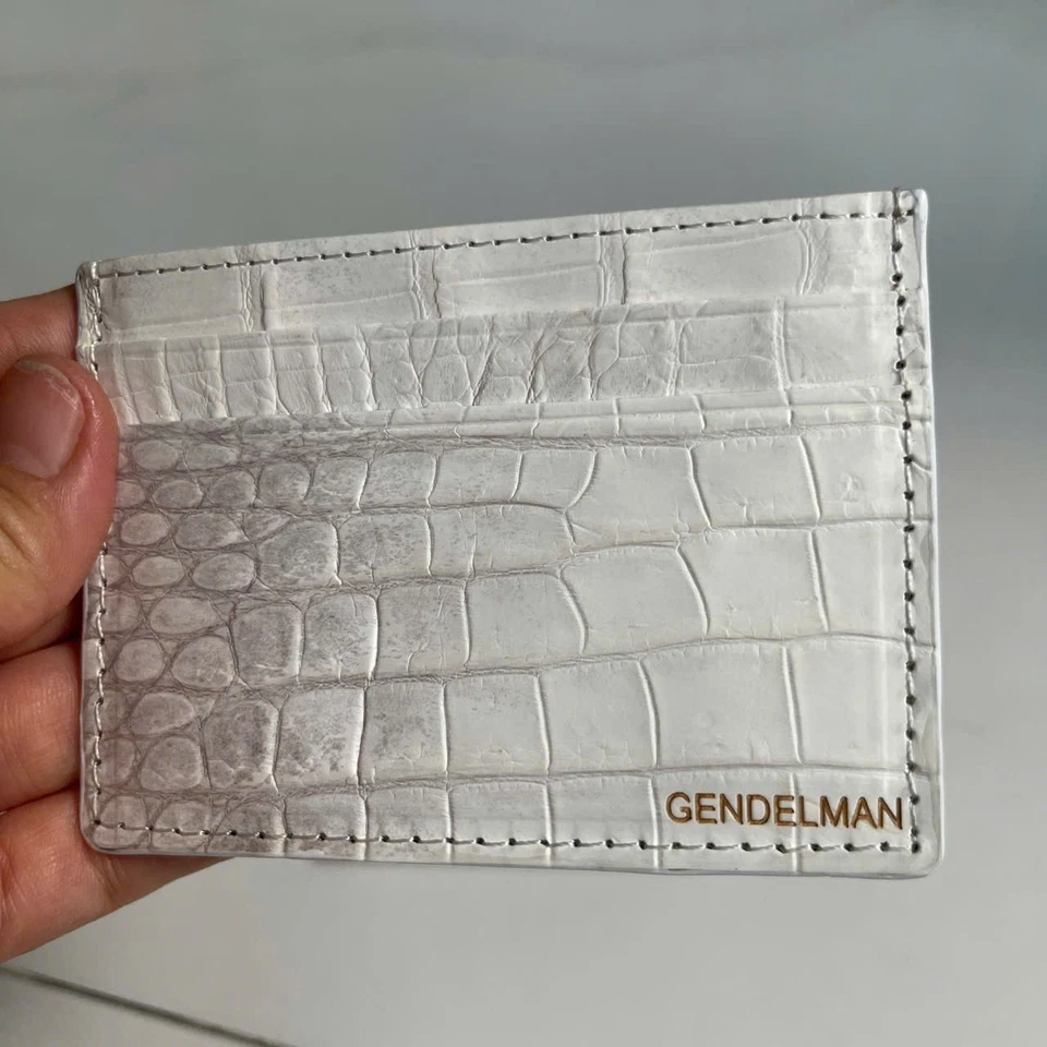 100% Genuine Doubleside  Leather Skin Card Holder-Handmade Money clip, engraved, - Image 3 of 4