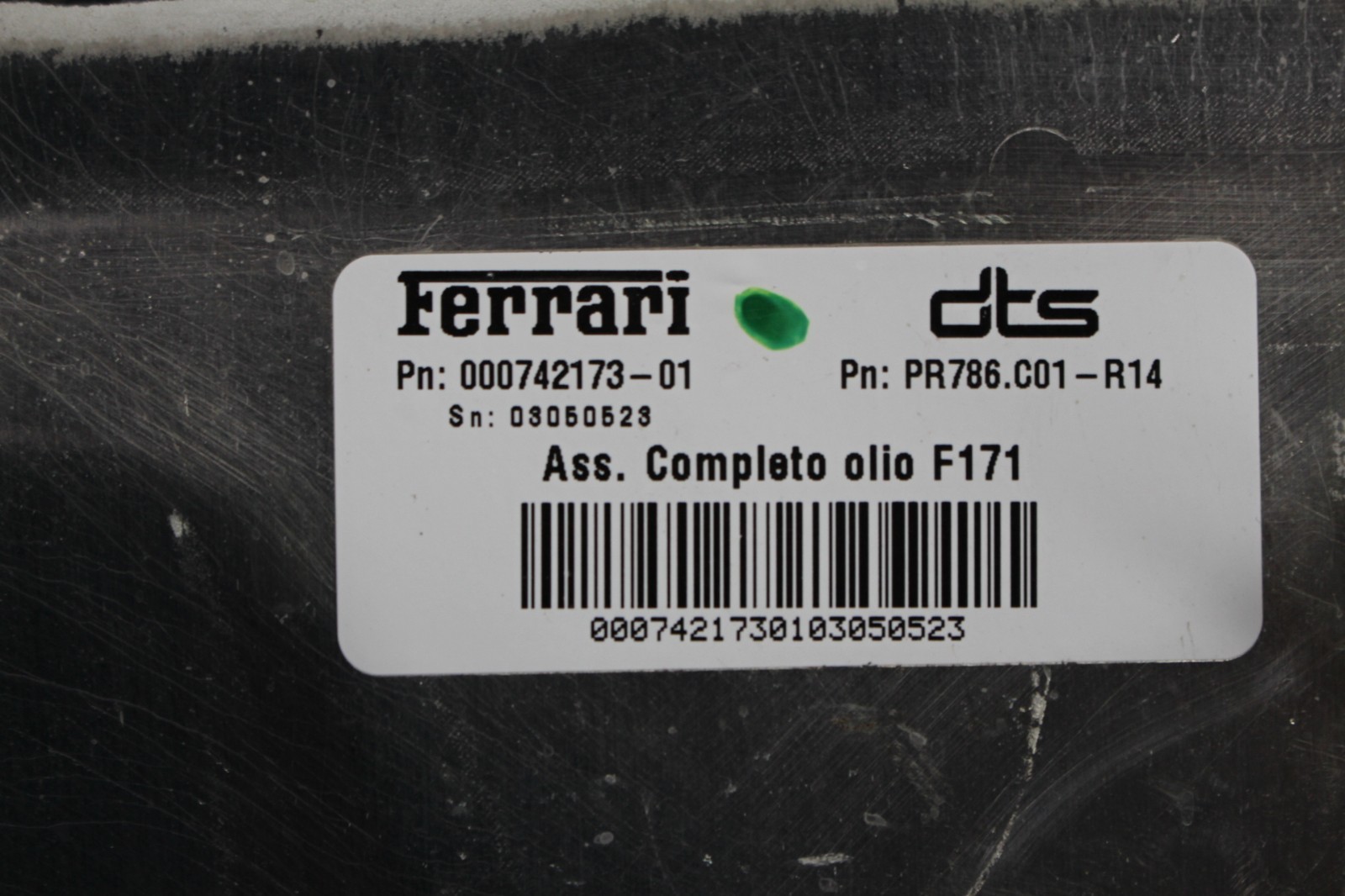 Ferrari 296 GTB, Engine Oil Tank, Used, P/N 742173