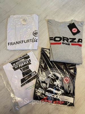 4 Stück Eintracht Frankfurt T Shirts Gr.L / NEU