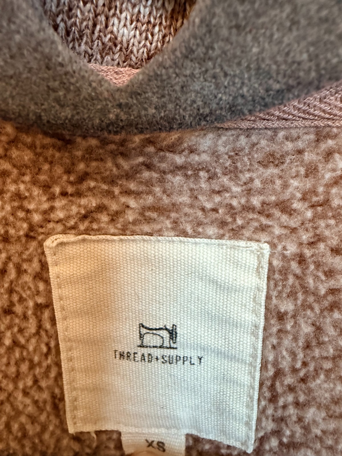 Thread & Supply Praline Button Front Shacket Jack… - image 3