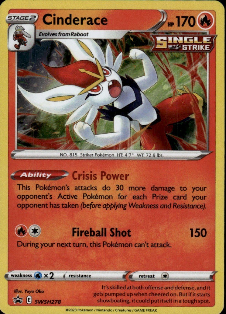 Cinderace - Holo Promo SWSH: Sword & Shield Promo Cards SWSH278 NM