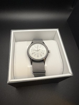 Timex Men's Watch MK1 Quartz Black Aluminum Case Grey Dial Nylon Strap  TW2T10500