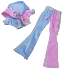 Lol Omg Trendsetter Doll Outfit Velour Velvet Track Suit Set Pink Blue Pants Top