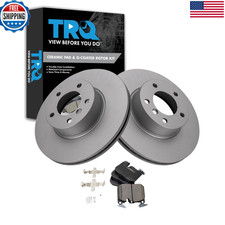 Trq Front Brake Pad And Rotor Set Ceramic G Coated Rotors Compatible 2015 Bmw