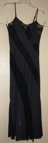 Frederick's of Hollywood L Vtg Whismigoth Black Sheer Spiral Swirl Slip Dress - Picture 3 of 11