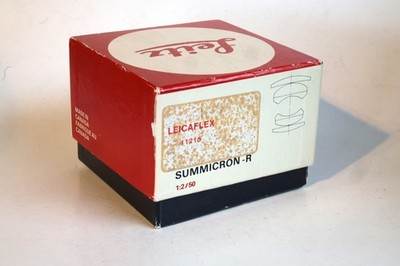 LEITZ LEICA Originalverpackung Summicron-R 1:2/50mm Zustand sehr gut