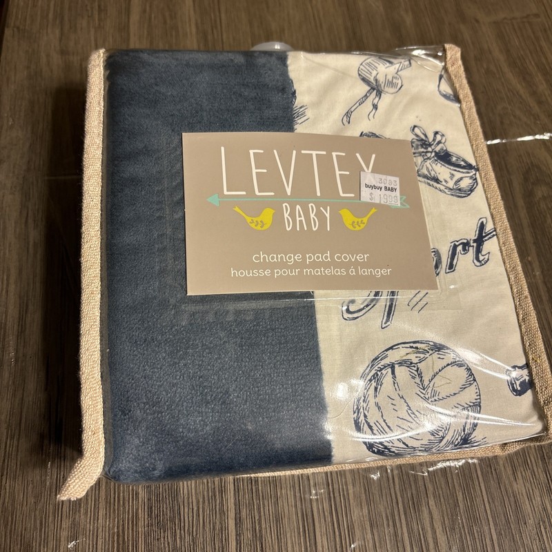 Levtex Baby Change Pad Cover boy sports 32" x 16" NEW