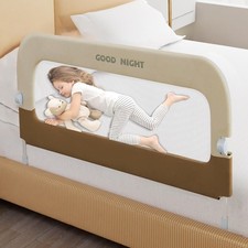 Bed Guard Rail for Toddlers - 32" Adjustable Heights Folding up Portable Be...