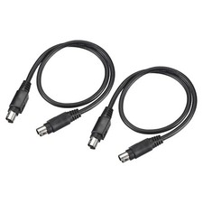 PS/2 Mouse and Keyboard Extension Cable 6P 1.64 Feet Male to Male 2Pcs,Black