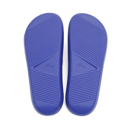 Lacoste Men Sandals Flip Flops Croco Slide Sandals Navy - 第 12/12 張圖片