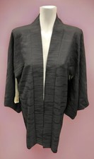 Beautiful Authentic handmade silk Vintage kimono Lounge Jacket black