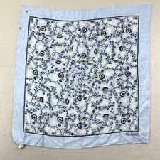 Vintage Cacharel Robinson Vinal Silk Neck Scarf Square 26 Blue Floral Japan