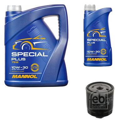 FEBI BILSTEIN Ölfilter 6L MANNOL Special Plus 10W-30 für VW Golf IV 1J1 1.4 16V