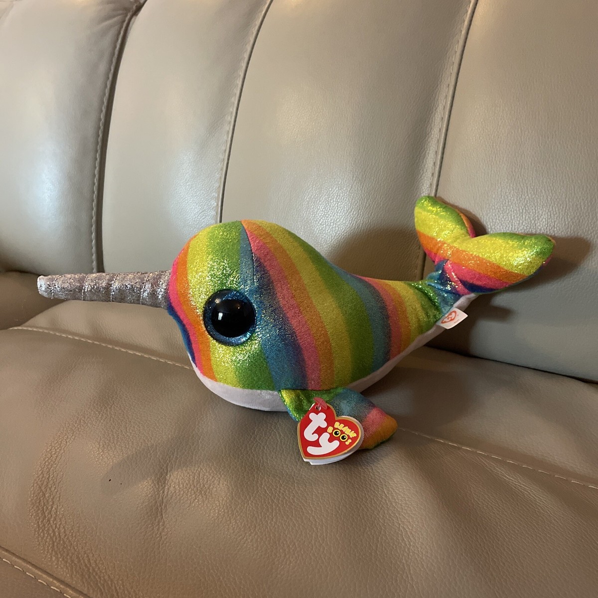Nori Narwhal Plush Beanie Baby Narwhal Toy Nori Ty Beanie Shop TY