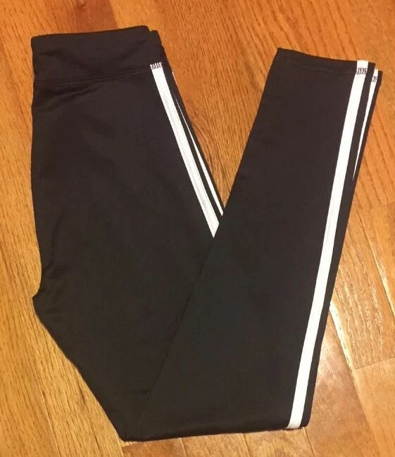 Adidas Youth Girls 3 Stripe Tight Leggings Jogger Athletic New - Image 2 of 4