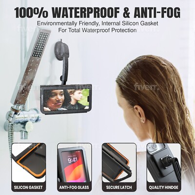 Aquashell Shower Phone Holder Waterproof Phone Case With Suction Cup Stand