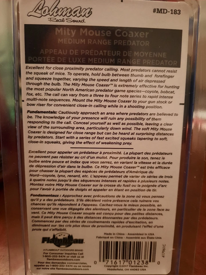 MD-183 Mity Mouse Coaxer Call - Image 2 of 2