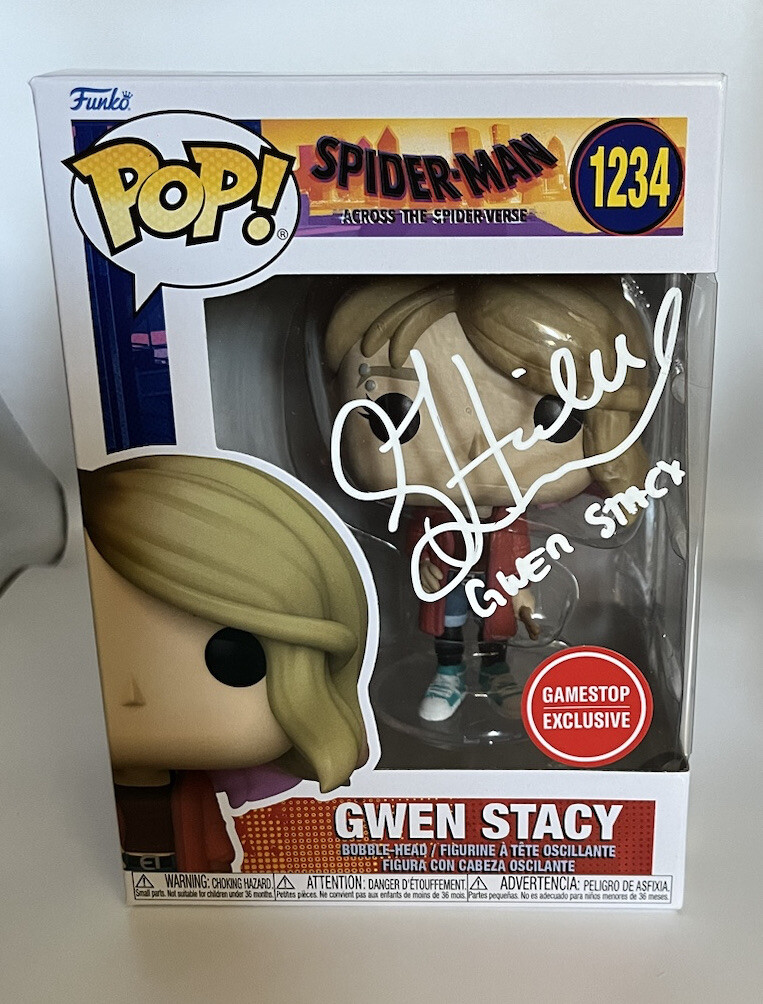 【Marvel】Funko Pop Hailee Steinfeld 直筆サイン HAILEE STEINFELD SIGNED GWEN STACY SPIDER-MAN FUNKO POP BAS