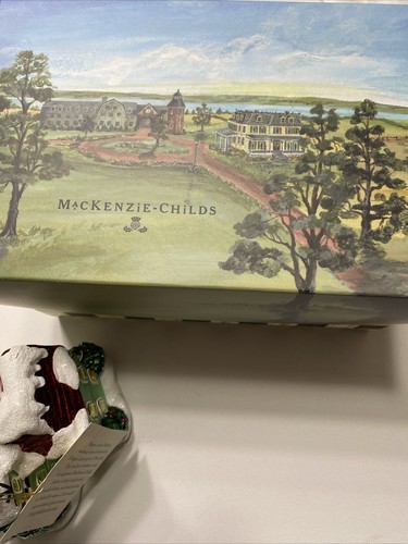 MacKenzie Childs GRANNY KITSCH COTTAGE Christmas Ornament New In Gift Box - Picture 12 of 14
