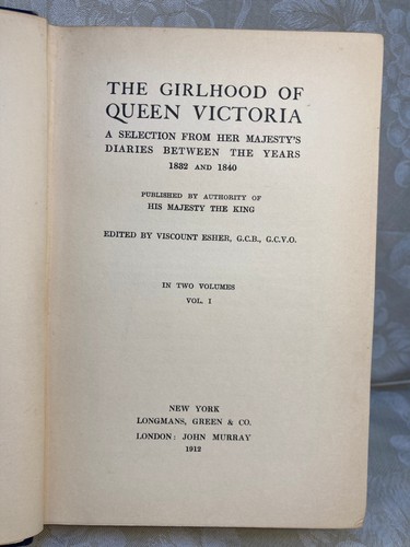 The Girlhood of Queen Victoria by Viscount Esher 2 Volumes 1912 Longmans Green - Picture 2 of 12
