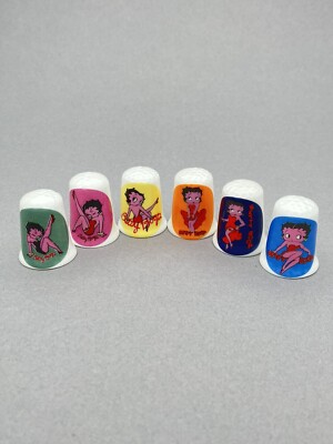 Betty Boop Fine Bone China Fingerhüte komplettes 6er Set