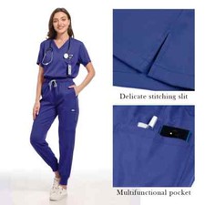 Operating Room Medical Uniform Scrubs Set Nurse Dental Surgery Suit Workwear New