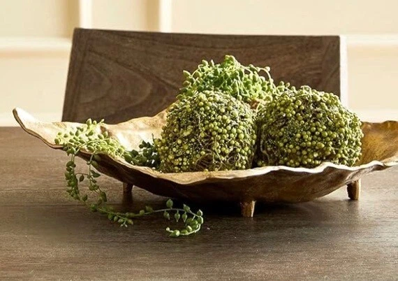 BANDEJA DECORATIVA ARLENE ALUMINIO DORADO 15" GRANDE Napa Hogar y Jardín NDK213 ¡Nueva! Foto 2 de 4