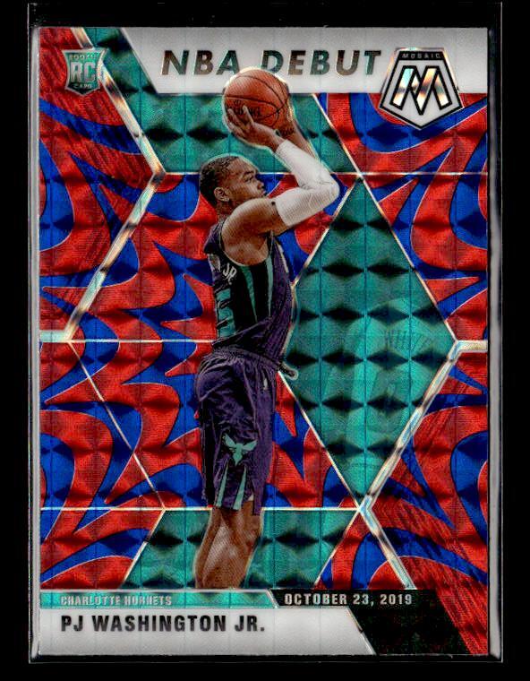 2019-20 Panini Mosaic #278 PJ Washington Jr. Rookie Reactive Blue Hornets