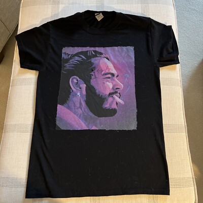Post Malone Smoking Stay Away T-shirt Size Small Black