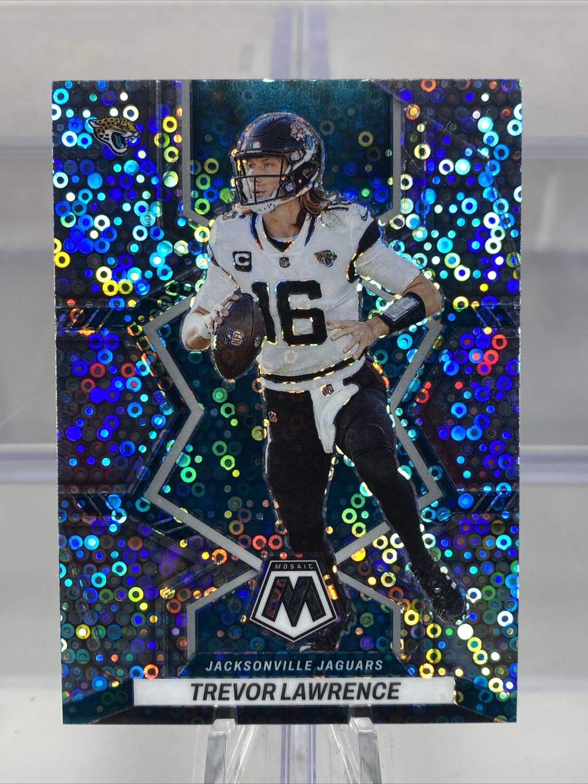 2022 Panini Mosaic No Huddle Trevor Lawrence Silver Disco Prizm #88