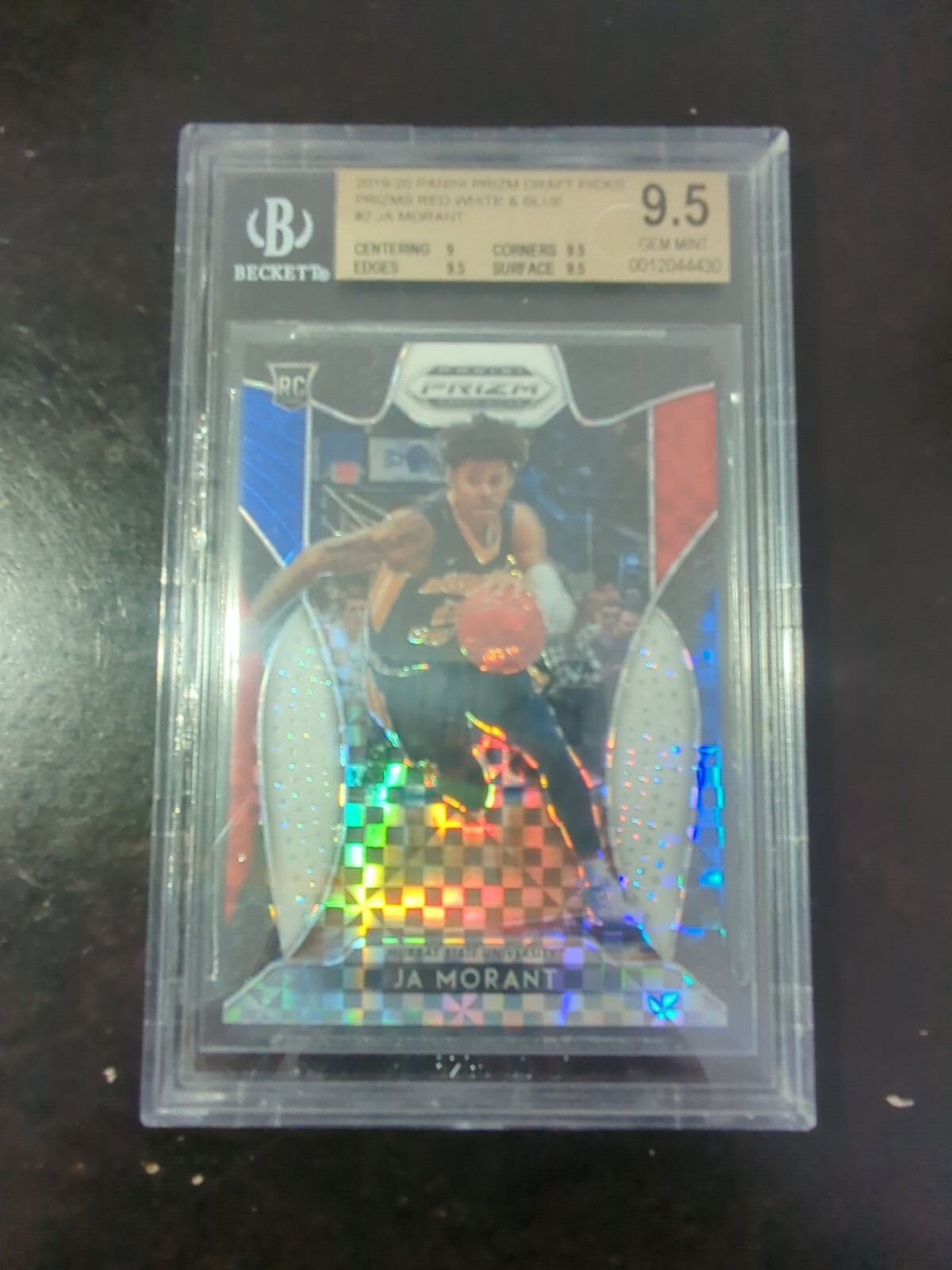 2019-20 Prizm Draft Picks Ja Morant Red White & Blue Prizm RC #2 BGS 9.5 - 99/99