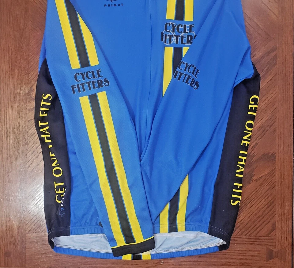 PRIMAL велосипеда Велоспорт износ куртка мужская XL синий YL молнии эластичной длинным рукавом карманы - Изображение 3 из 4