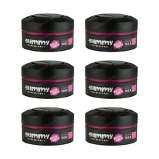 6x Fonex Gummy Styling Wax Lila Gloss Extra Hold 6er Set (900ml) Haarwachs