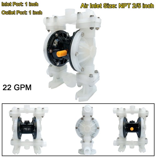 22 GPM Max 100PS Air-Operated Double Diaphragm Pump 1 Inch Inlet Outlet Aluminum - Picture 4 of 11