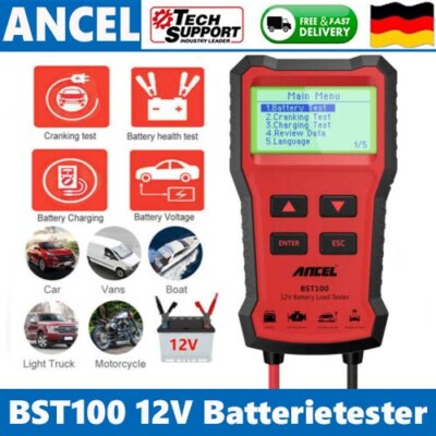 2022 12V Auto Batterietester Digital PKW OBD KFZ Diagnosegerät Akku Testgerät