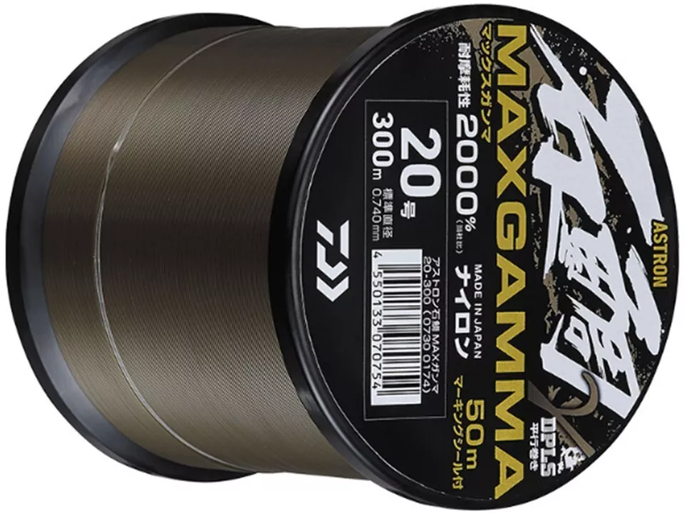 Daiwa Fishing Nylon Line ASTRON ISHIDAI MAX GAMMA 300m #18-55 lb Black for  Carp