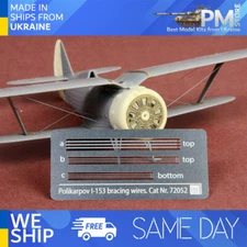SBS 72052 1/72 Polikarpov I-153 Chaika Rigging wire set for ICM / REVELL kit