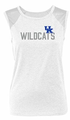 Camp David Sleeveless Mesh Panel Tee, Small, White,Kentucky Wildcats