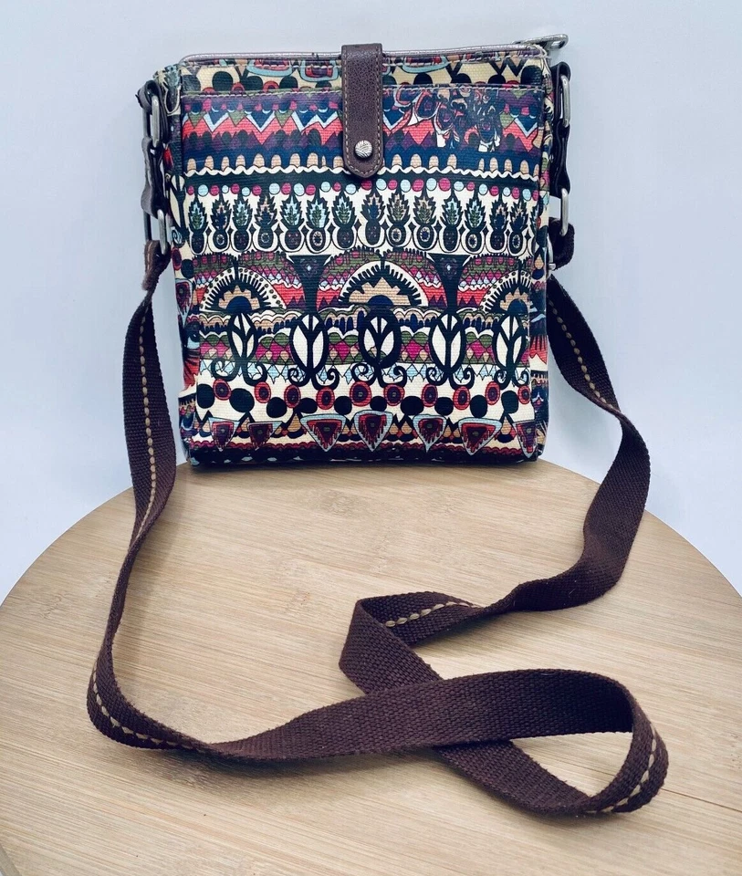 Bolso Bandolera Sakroots Mujer M Multicolor Lona Mensajero Boho Foto 4 de 4