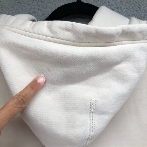 Felpa con cappuccio Air Jordan uomo piccola panna pullover foderata in pile comoda - Foto 16 di 23