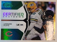 2017 Leonard Floyd Certified Mirror Emerald #4/5 Green Certified Shutdown Bears