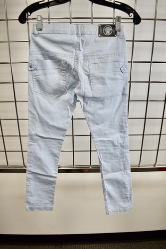 Young Versace Light Blue Cotton Low Rise Size 24 Waist Youth On Sale ry - Picture 7 of 7