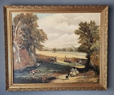 Framed Oil Painting of "The Cornfield, Drinking Boy" by R Callow After Constable