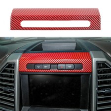 Emergency Llight Switch Panel Trim Cover For Ford F150 2015-20 Red Carbon Fiber Emergency Llight Switch Panel Trim Cover For Ford F150 2015-20 Red Carbon Fiber