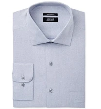 $95 Alfani Men'S Regular-Fit Gray White Check Button Dress Shirt 15-15.5 32/33 M