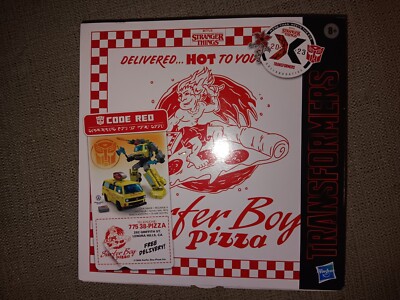 NEW Transformers x Stranger Things Collaborative Surfer Boy Pizza CODE RED