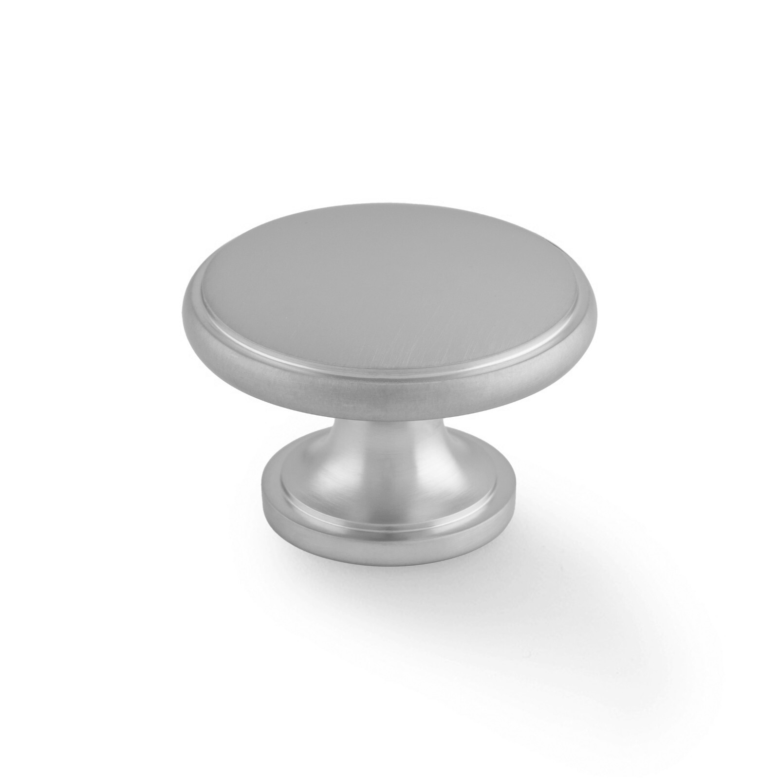 Satin Chrome Cabinet Knob 38mm Solid Round Cupboard Door Drawer Wardrobe Pull