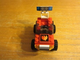 Lego Complete Set 7241 City Fire Car with 1 Minifigure & Instructions