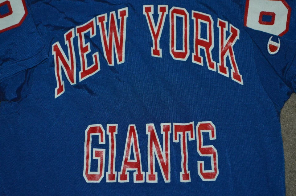 Винтажная футболка Lawrence Taylor New York Giants Champion стиль Durene средний размер 1980-е - Изображение 3 из 4